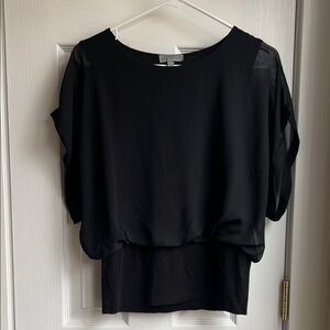 Joseph A Black Sheer Women's Blouse